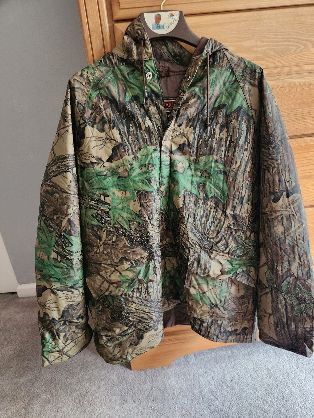 Camo Hooded Hunting Jacket in Green & Brown